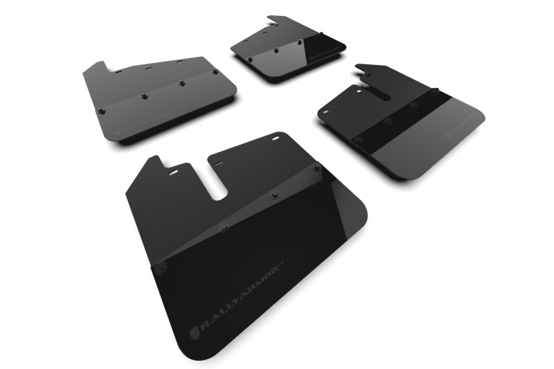 Rally Armor 20–25 GMC Sierra 2500/3500 HD Denali Schwarzer Schmutzfänger mit Metallic-Schwarz-Logo