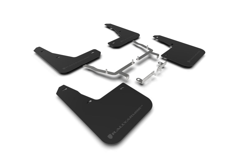 Rally Armor 19-25 Ford Focus ST MK4 Schwarzer UR-Schmutzfänger mit grauem Logo