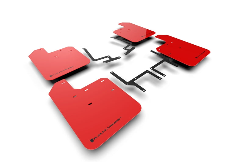 Rally Armor 18-25 Jeep JL Wrangler, roter UR-Schmutzfänger mit schwarzem Logo