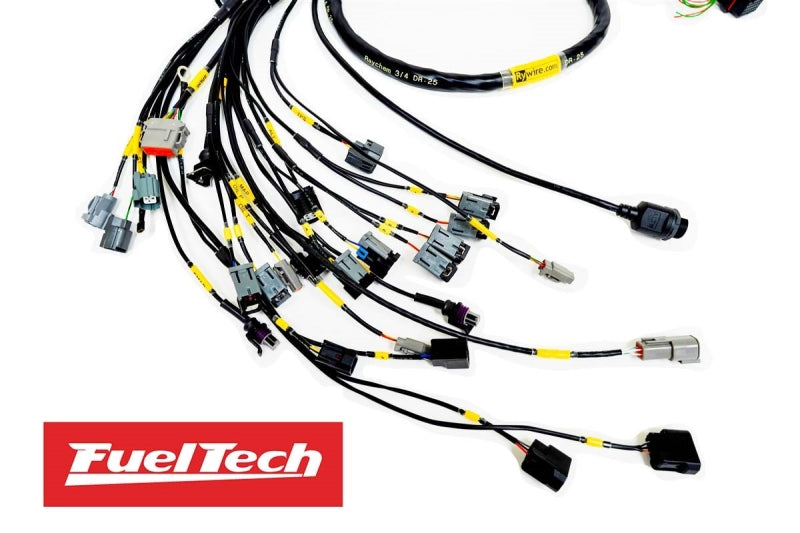 Rywire K-Serie Saugmotor (mit Fueltech 550+ ECU) Motorkabelbaum (mit 4 Einspritzdüsen / ohne EMAP/Boost)