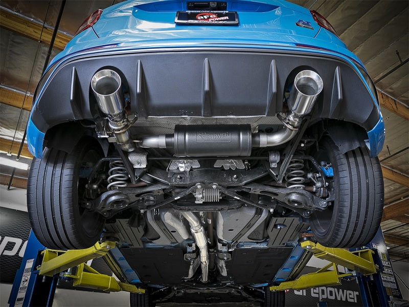 aFe Takeda 3 Zoll 304 SS Cat-Back-Auspuff mit polierter Spitze 16-18 Ford Focus RS 2,3 l (t)