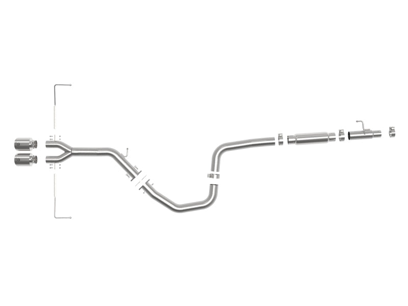 aFe Takeda Auspuff Cat-Back 19–20 Hyundai Veloster 304SS polierter Doppelrohrauspuff