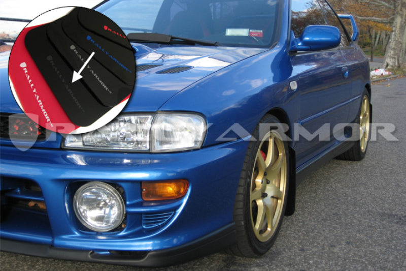 Rally Armor 93-01 Subaru Impreza RS Schwarzer UR-Schmutzfänger mit grauem Logo
