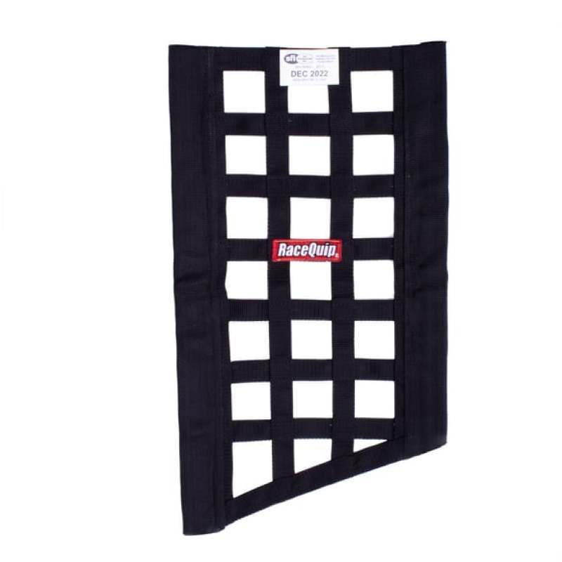 RaceQuip SFI 27.1 Bewertetes lustiges Autofensternetz im Ribbon-Stil / Schwarz 22 bis 18 HX 12 W