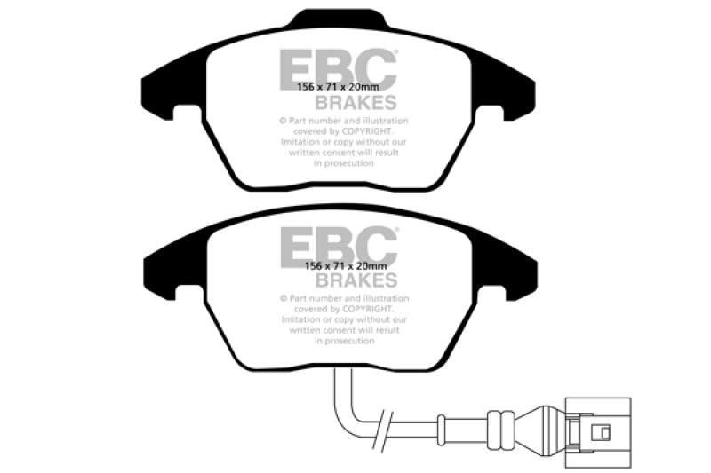 EBC 06-13 Audi A3 2.0T (Girling-Bremssattel hinten) Bluestuff-Bremsbeläge vorne