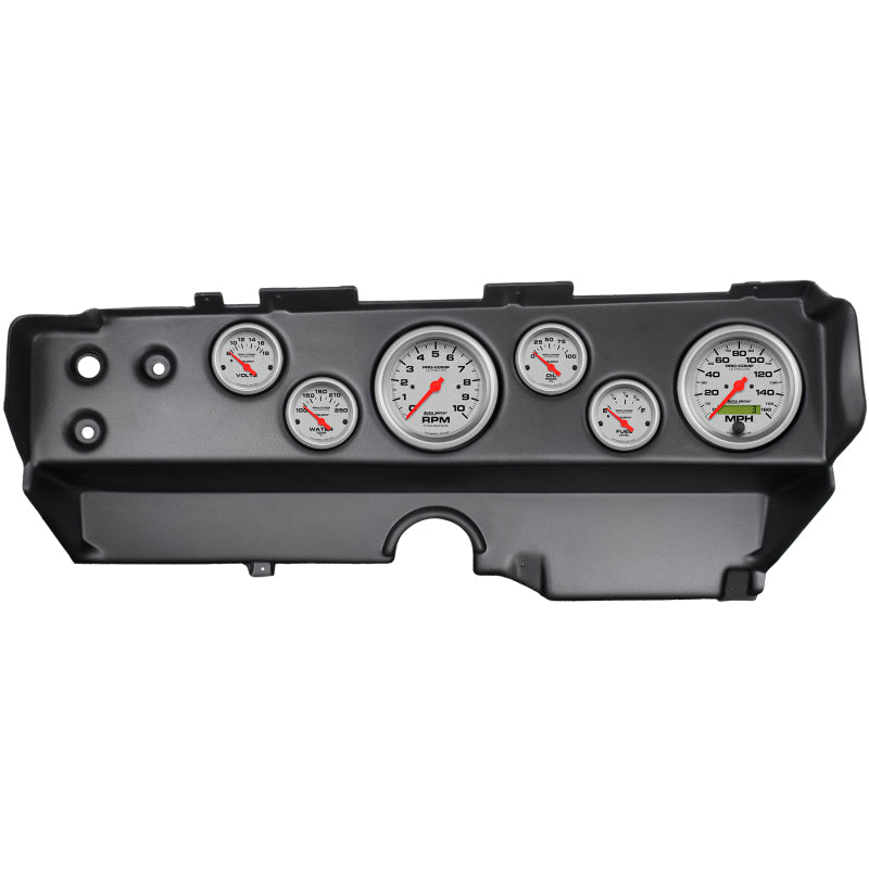 Autometer Ultra-Lite 70-74 E-Body/Cuda/Challenger Armaturenbrett-Kit, 6-teilig, Drehzahlmesser/MPH/Kraftstoff/Öl/WTMP/Volt