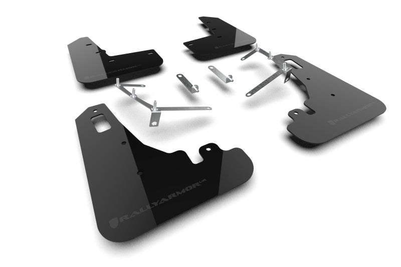 Rally Armor 22-25 Subaru BRZ / Toyota GR86 Schwarzer UR-Schmutzfänger mit dunkelgrauem Logo