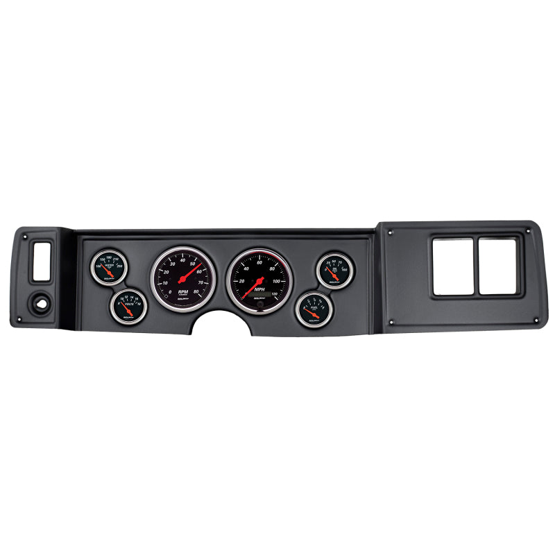 Autometer Designer Black 79-81 Camaro Armaturenbrett-Kit 6-teilig Drehzahlmesser / MPH / Kraftstoff / Öl / WTMP / Volt