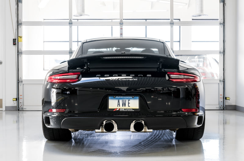 AWE Tuning Porsche 911 (991.2) Carrera / S SwitchPath Exhaust for PSE Cars - Chrome Silver Tips