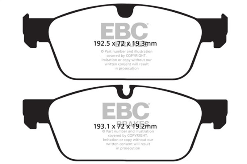 EBC 13-16 Mercedes-Benz GL350 3.0 TD AMG Package Greenstuff Front Brake Pads