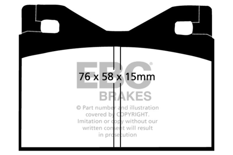 EBC 71-75 Ferrari 365 GTBB 4.4 Yellowstuff Rear Brake Pads