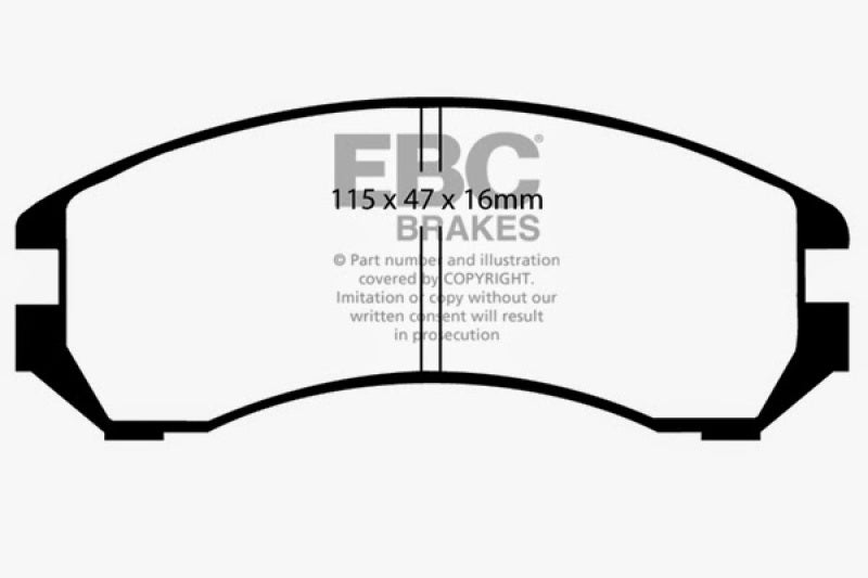 EBC 86-87 Nissan Pulsar NX 1.6 SE Greenstuff Front Brake Pads