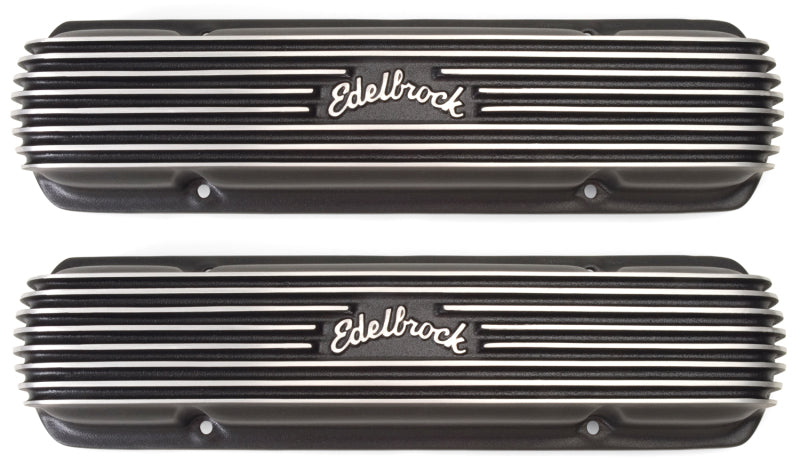 Edelbrock Valve Cover Classic Series Pontiac 1962-1979 301-455 CI V8 Black