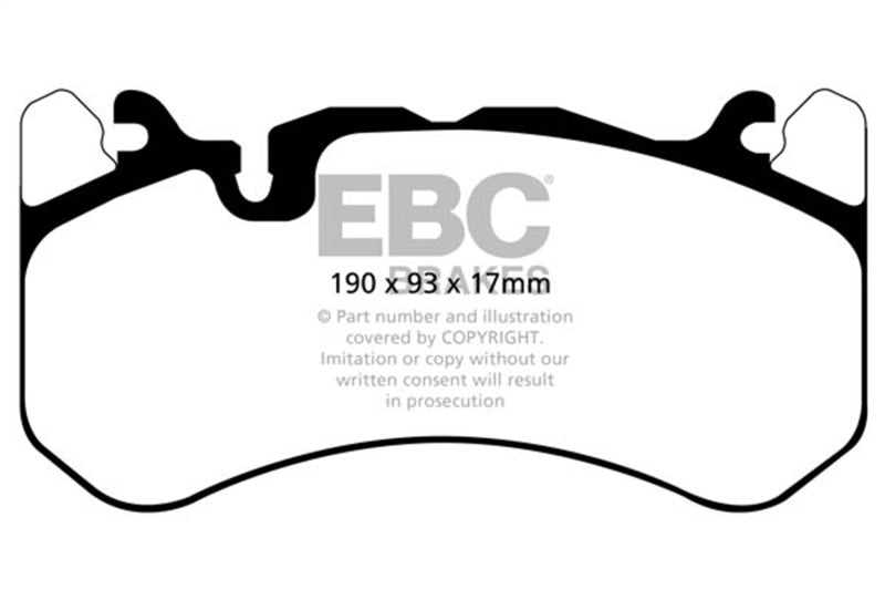 EBC 13-14 Audi RS7 4.0TT (w/Cast Iron Rotors & Trapezoid Weights) Bluestuff Front Brake Pads