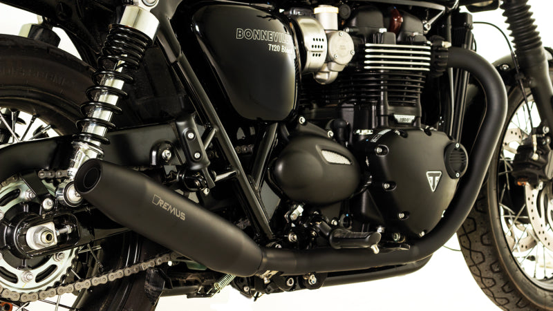 Remus 2018 Triumph Bonneville T 120 Bonneville (Euro 4) Tapered Black Slip On - Right Side