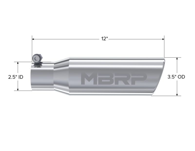 
                      
                        MBRP Universal Tip 3in O.D. Angled Rolled End 2 inlet 10 length
                      
                    