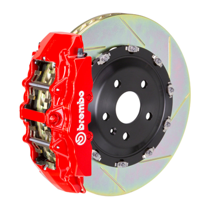 Brembo 02-08 G500/03-04 G55/09-18 G550 Fr GT BBK 8 Piston Cast 365x34 2pc Rotor Slotted Type1-Red