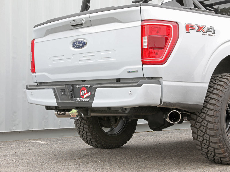 aFe Gemini XV 3-calowy układ wydechowy Cat-Back ze stali nierdzewnej 304 do Forda F-150 V6 2.7L/3.5L (tt)/V8 5.0L z 2021 r. z polerowanymi końcówkami