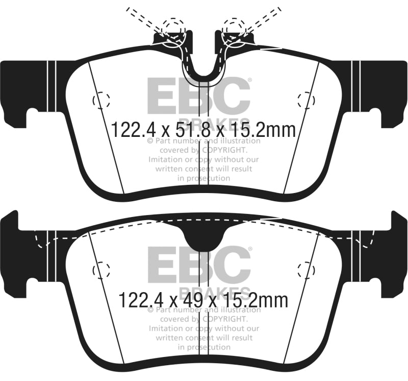 EBC 2017+ Volvo S90 2.0L Turbo Greenstuff Rear Brake Pads