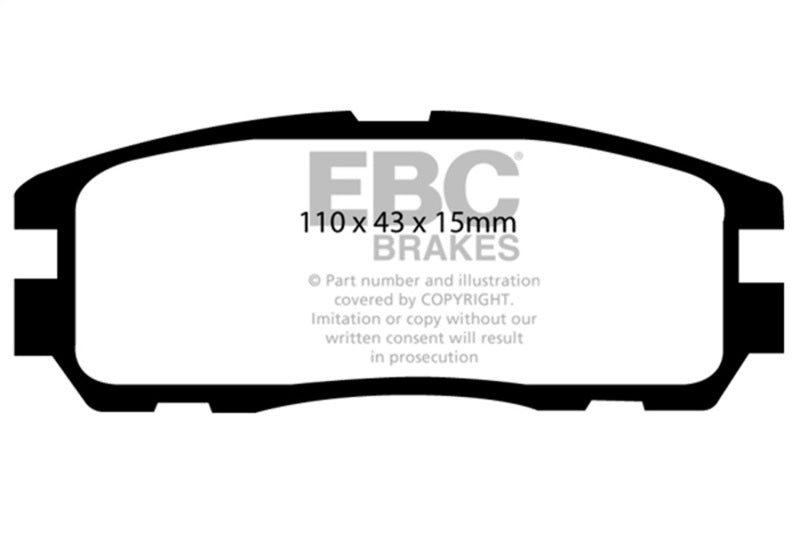 EBC 96-98 Acura SLX 3.2 Yellowstuff Rear Brake Pads