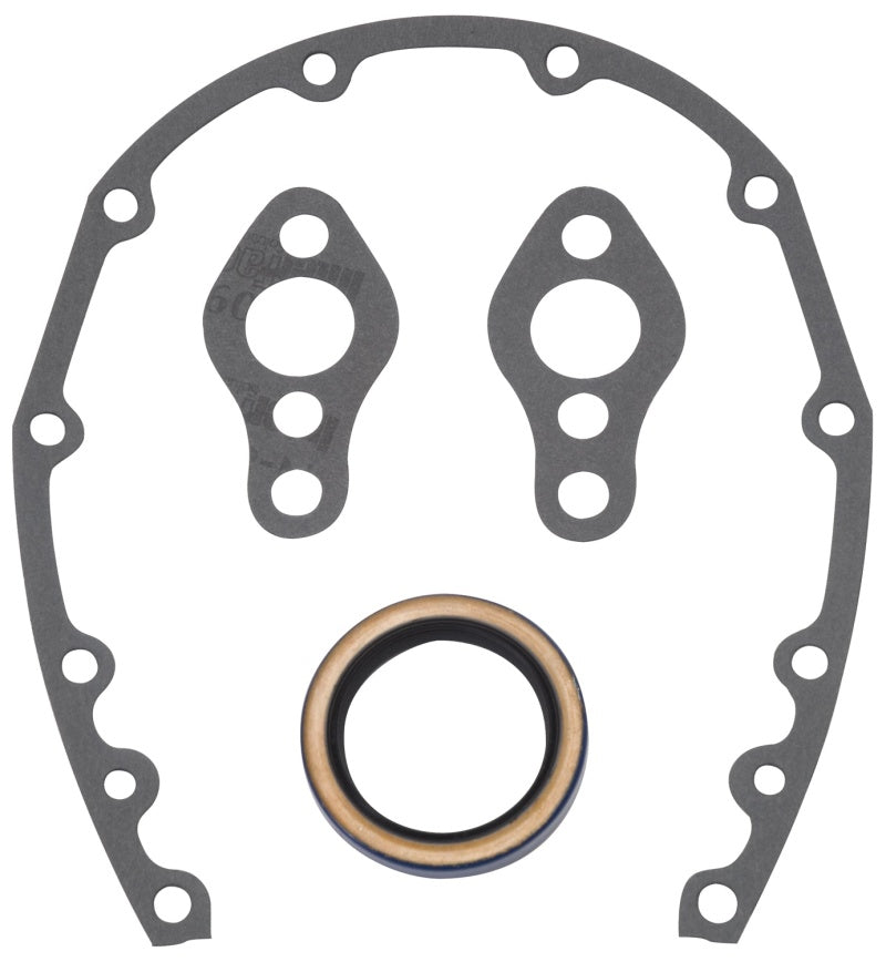 Edelbrock SBC Timing Cover Gasket And Oil Seal Kit