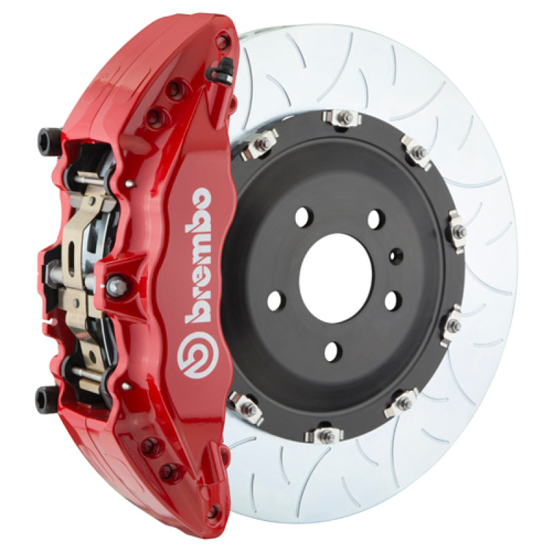 Brembo 14-18 1500 Sierra (w/ Alum Knuckles) Fr GT BBK 6Pis Cast 2pc 380x34 2pc Rtr Slot Type3-Red