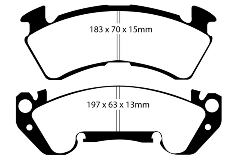 EBC 92-96 Chevrolet Caprice 4.3 Police Redstuff Front Brake Pads