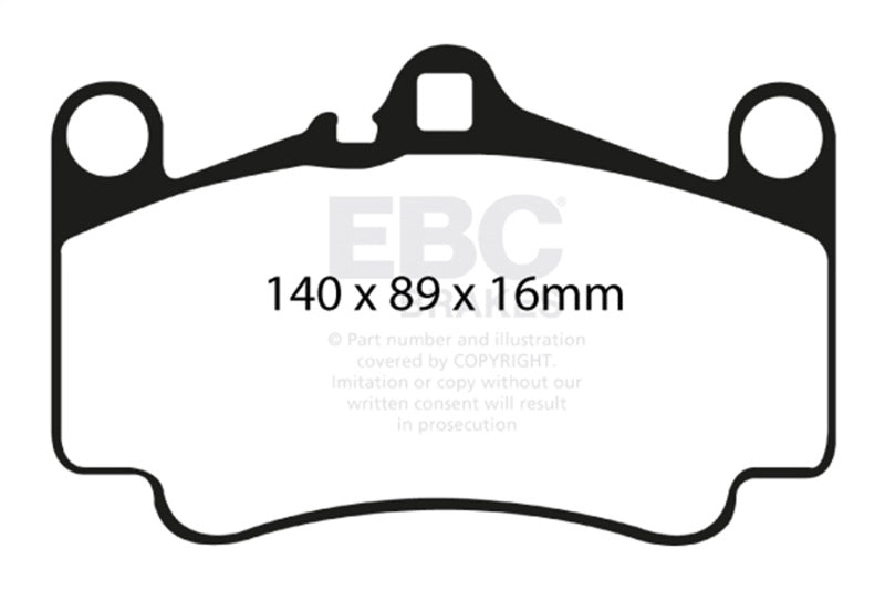 EBC 03-05 Porsche 911 (996) (Cast Iron Rotor only) 3.6 Carrera 4S Bluestuff Front Brake Pads