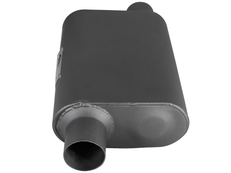 aFe Scorpion Replacement Alum Steel Muffler 2-1/2in In/Out Baffled Offset/Offset 13inL x10inW x4inH