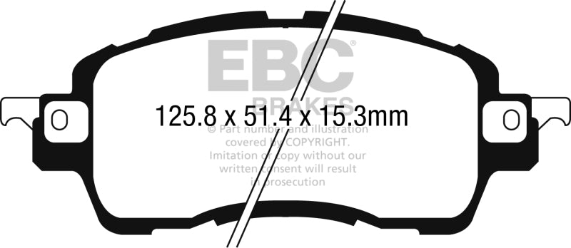 EBC 2016+ Toyota Yaris iA Greenstuff Front Brake Pads