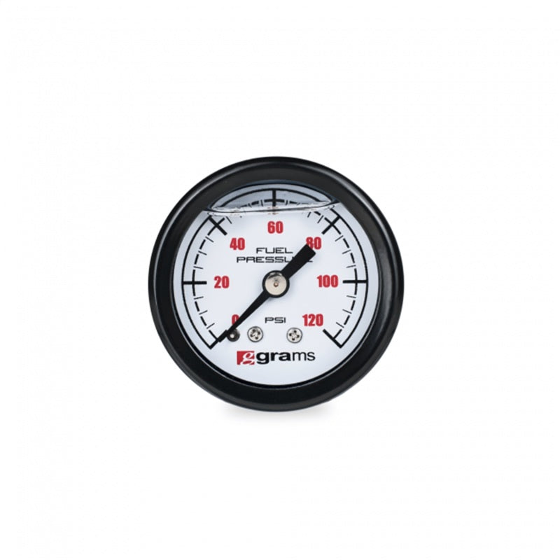 Grams Performance Universal 0-120 PSI Fuel Pressure Gauge - White Face