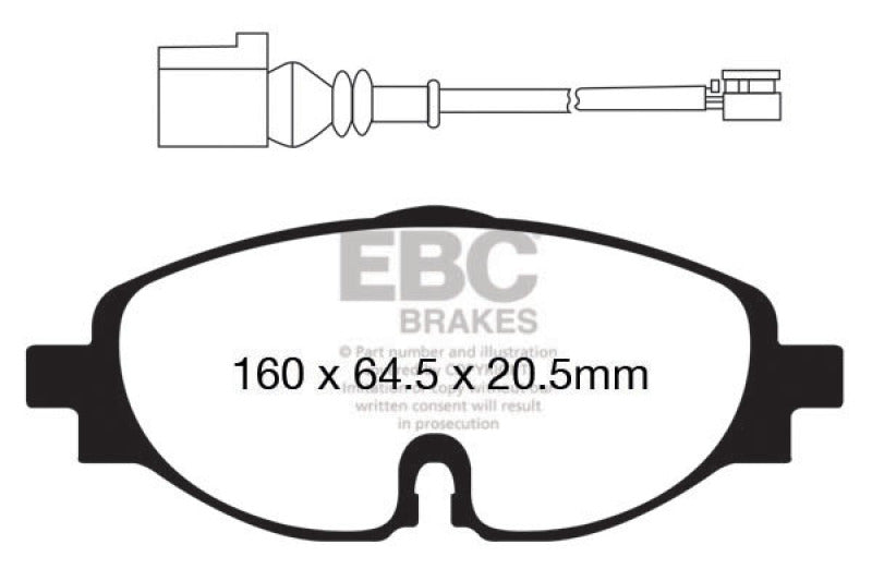 EBC 14+ Audi A3 1.8 Turbo Greenstuff Front Brake Pads