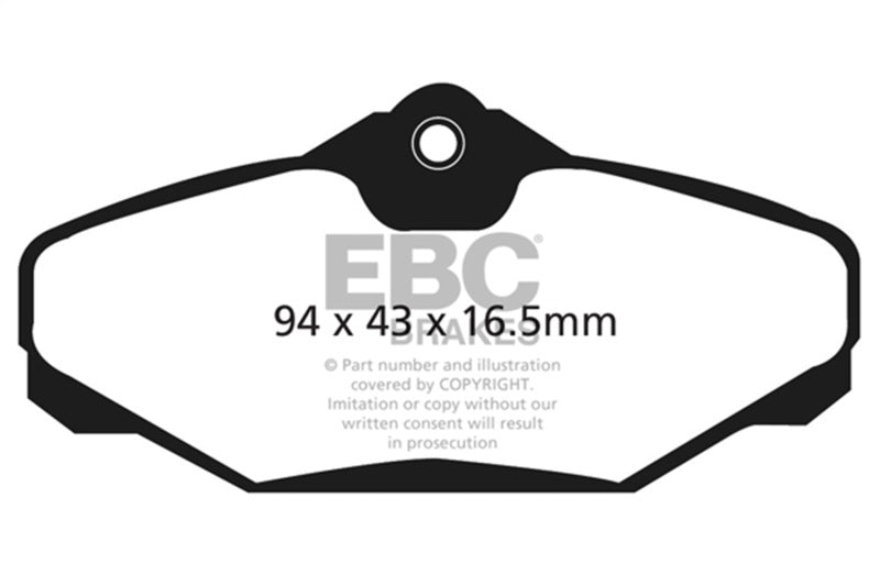 EBC 94-00 Ford Taurus 3.0L Yellowstuff Rear Brake Pads