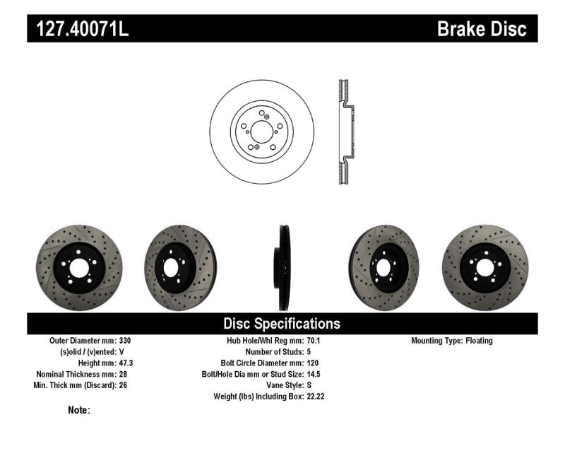 
                      
                        StopTech 07-08 Acura MDX SportStop Slotted & Drilled Left Front Rotor
                      
                    