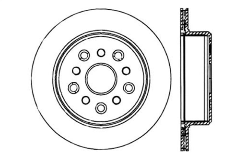 StopTech 93-98 Toyota Supra Turbo, gebohrter Rotor hinten rechts
