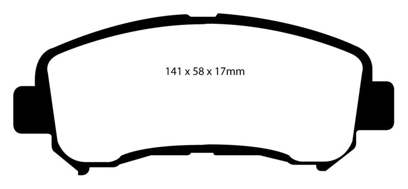 EBC 08-09 Nissan Rogue 2.5 Greenstuff Front Brake Pads