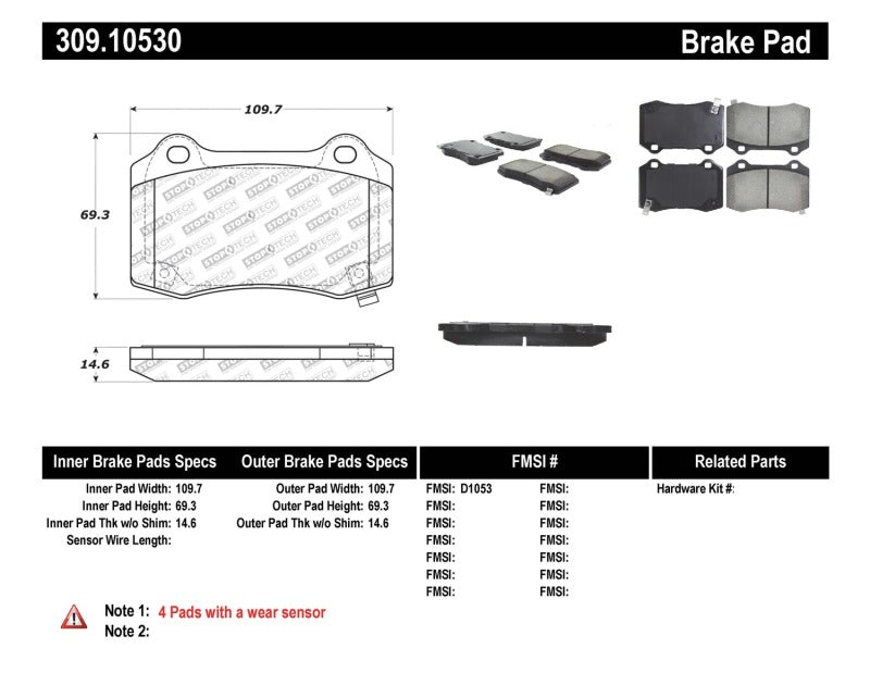 
                      
                        StopTech Performance 10+ Camaro Rear Brake Pads
                      
                    