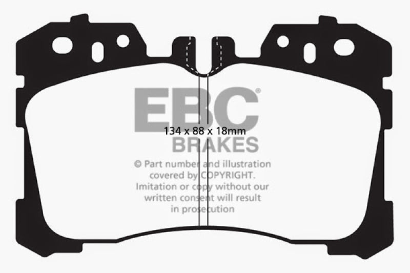 EBC 07+ Lexus LS460 4.6 Greenstuff Front Brake Pads