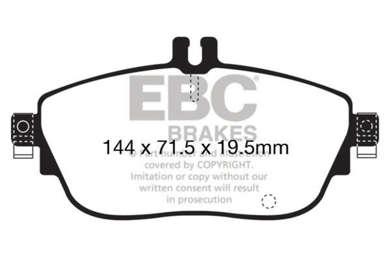 EBC 13+ Mercedes-Benz CLA250 2.0 Turbo Greenstuff Front Brake Pads