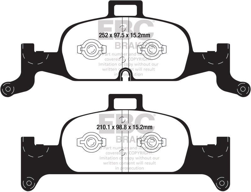 EBC 2018+ Audi A4 Allroad Quattro 2.0L Turbo Redstuff Front Brake Pads