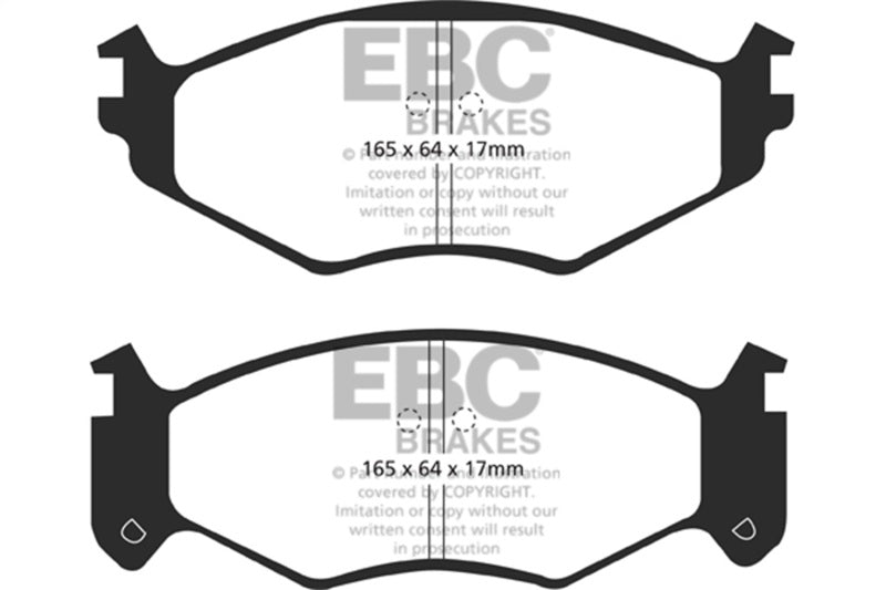 EBC 91-95 Chrysler LeBaron 2.5 (15in Wheels) Yellowstuff Front Brake Pads