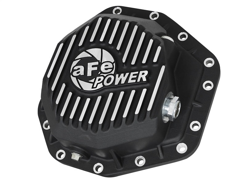 aFe Power Pro Ser Rear Diff Cover Black w/Mach Fins 2017 Ford Diesel Trucks V8-6.7L(td) Dana M275-14