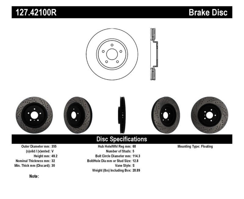 
                      
                        StopTech Infiniti G37 / Nissan 370Z SportStop Slotted & Drilled Front Right Rotor
                      
                    