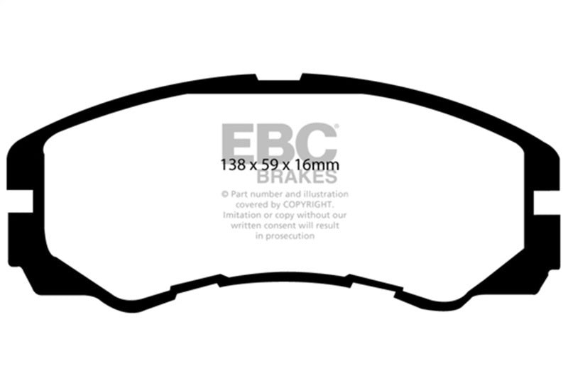 
                      
                        EBC 96-98 Acura SLX 3.2 Yellowstuff Front Brake Pads
                      
                    