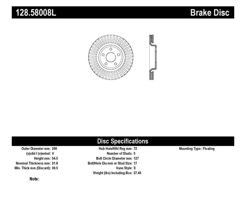 
                      
                        StopTech Drilled Sport Brake Rotor 11-17 Jeep Grand Cherokee (Excluding SRT8)
                      
                    