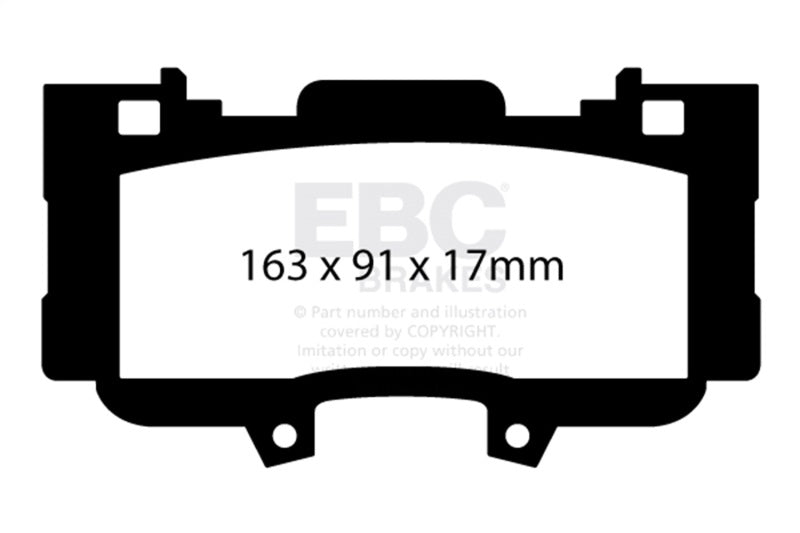 EBC 2015+ Ford Mustang 5.0L Bluestuff Front Brake Pads