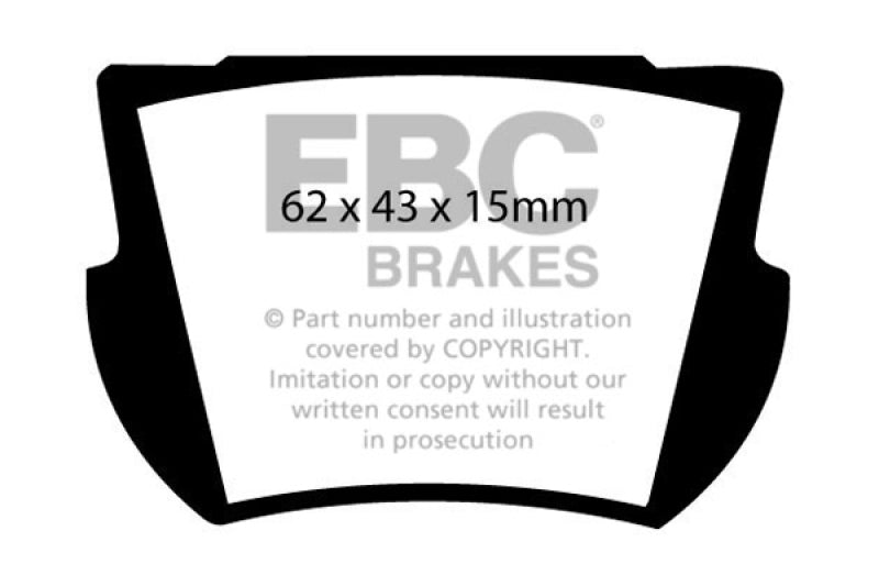 EBC 66-74 Lotus Elan 1.6 Greenstuff Rear Brake Pads