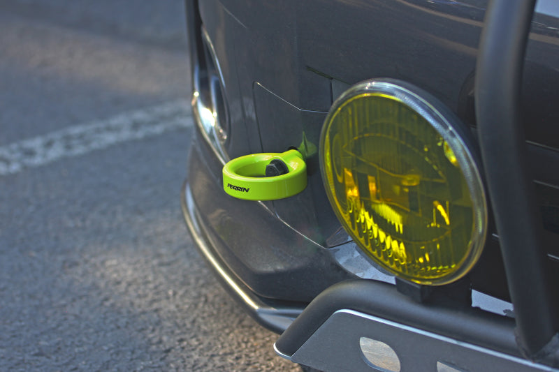 PERRIN 08–14 Subaru WRX/STI Abschlepphaken-Set (vorne) – Neongelb