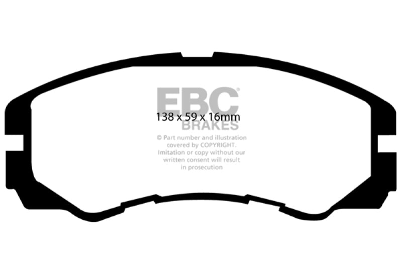 
                      
                        EBC 96-98 Acura SLX 3.2 Yellowstuff Front Brake Pads
                      
                    