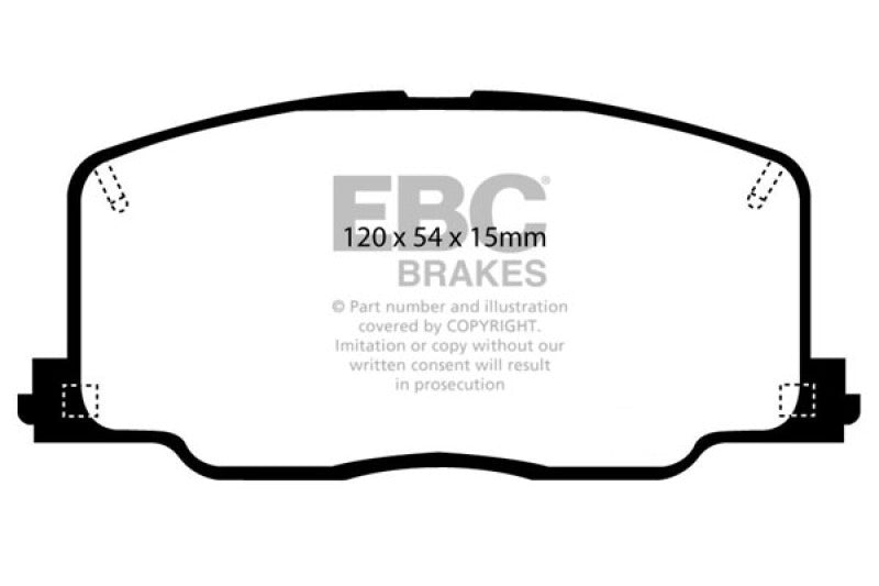 EBC 90-91 Lexus ES250 2.5 Redstuff Front Brake Pads